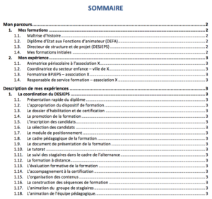 Exemple sommaire – Coopformation